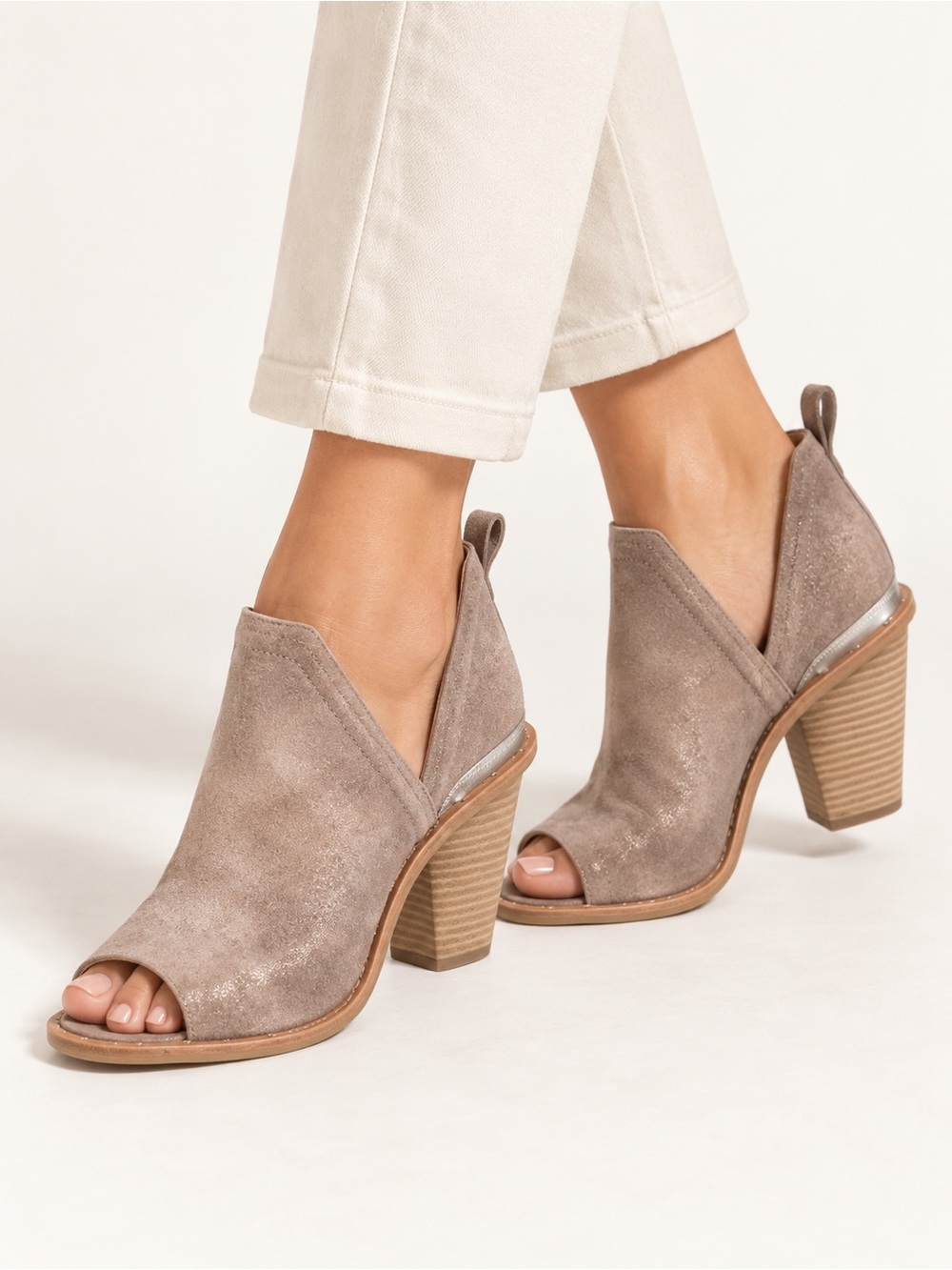 Mercer Edit Metallic Leather Peep Toe - Picture 8 of 8